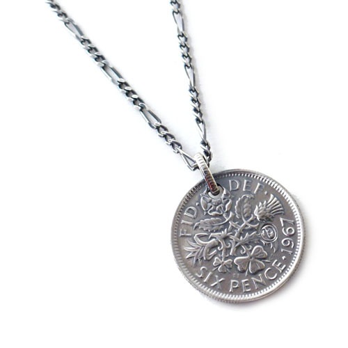 6PENCE NECKLACE SV SnowMan