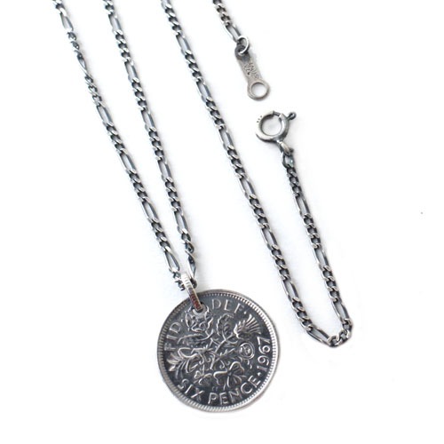 6PENCE NECKLACE SV SnowMan