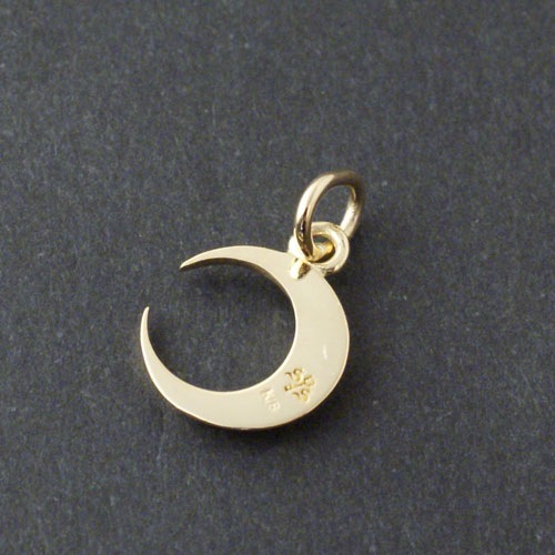 Small Moon Charm - K18Yellow Gold