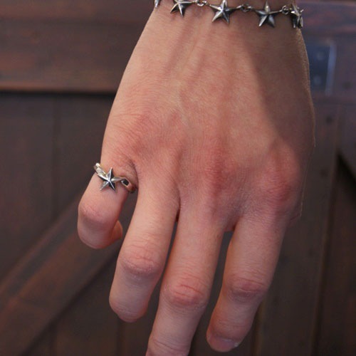 NEW MILITARY STAR SILVER RING