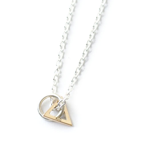 K10 TRIANGLE & SV CIRCLE NECKLACE