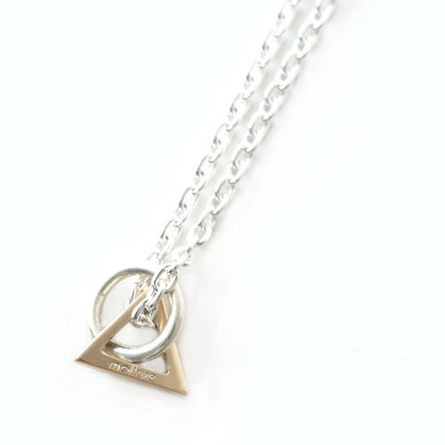 K10 TRIANGLE & SV CIRCLE NECKLACE