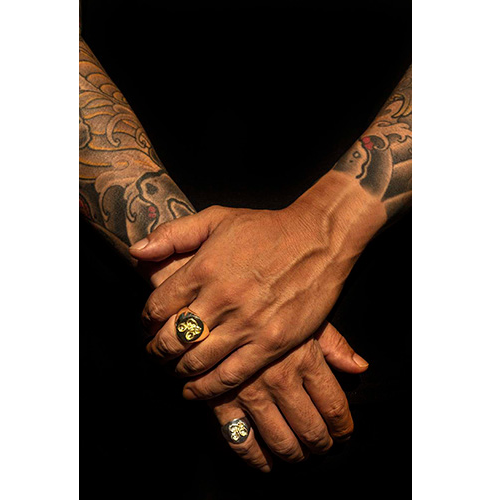 SIGNET RING L/K18��Silver