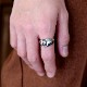 SIGNET RING WITH TINY PROFILE SKULL RING