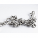 BULL WALLET CHAIN SILVER. WHITE or BLACK DIAMONDS