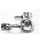 BULL WALLET CHAIN SILVER. WHITE or BLACK DIAMONDS