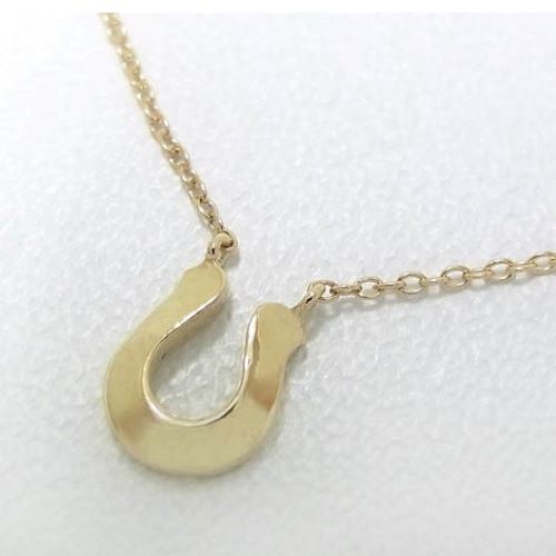 Little Horseshoe Necklace - K10Yellow Gold