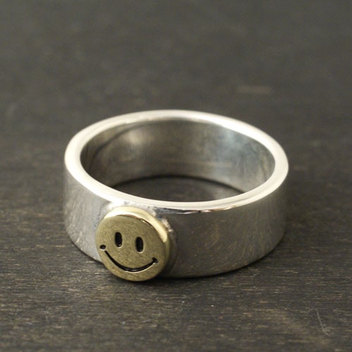 SMILE SILVER & BRASS RING S