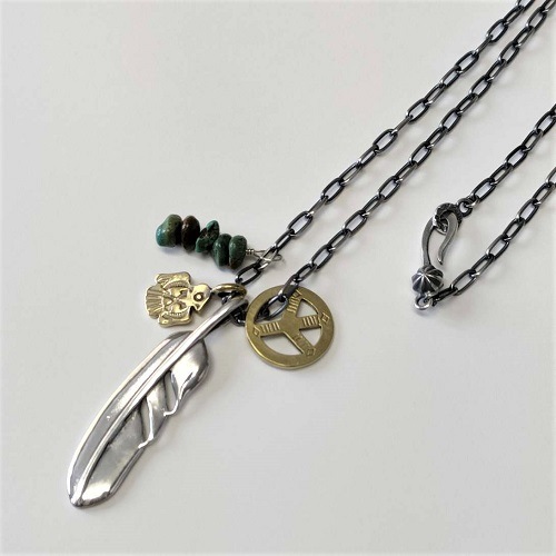 MID FEATHER SET NECKLACE