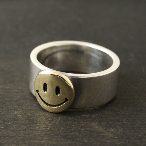 SMILE SILVER & BRASS RING L