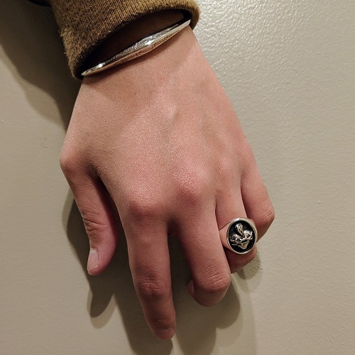 TINY SCARED HEART RING