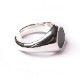 ONYX RING SIGNET FLAT ROUND SMALL