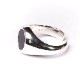 ONYX RING SIGNET FLAT ROUND SMALL