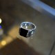 ONYX RING SIGNET FLAT SQUARE