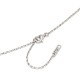 Smooth Cross Pendant - Silver w/CZ + Silver Square Cable Chain 1.6mm Hook(Shiny/45cm)