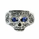 JIM SKULL ENGRAVED-SE-SAPPHIRE-