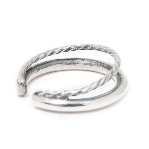 LINK RING FREE & EAR CUFF SILVER925