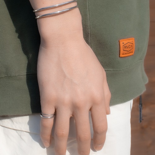 LINK RING FREE & EAR CUFF SILVER925