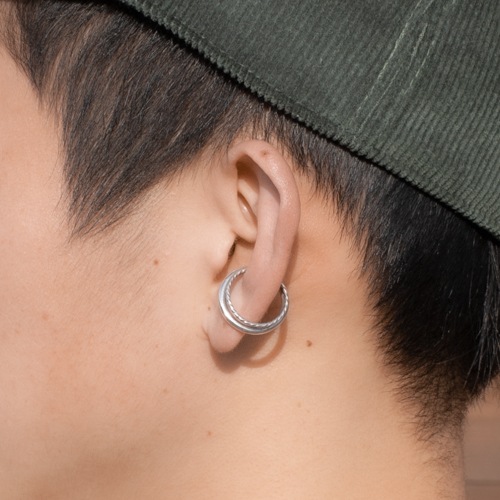LINK RING FREE & EAR CUFF SILVER925