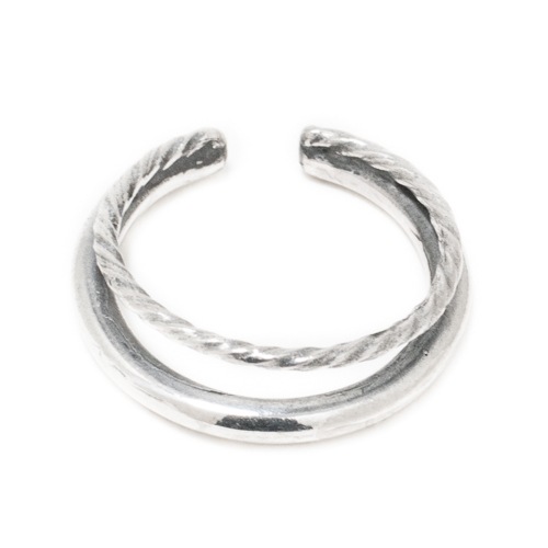 LINK RING FREE & EAR CUFF SILVER925