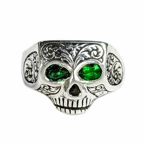 JIM SKULL ENGRAVED-SE-EMERALD-