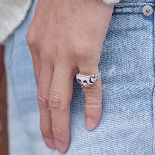 JIM SKULL RING-HEART