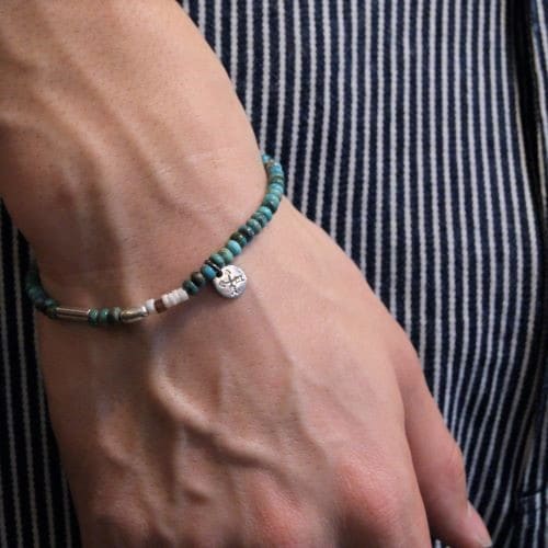 �ջ���Ƿ��������Ϻ�������ѥ����ƥࡣSILVER & TURQUOISE BZ BRACELET EASY