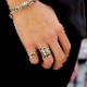 TUAREG SILVER JEWELRY CIGAR BAND RING