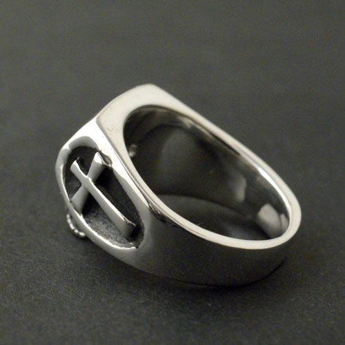 JIM SKULL RING CROSS