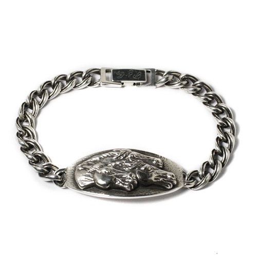 HORSE PLATE BRACELET SILVER