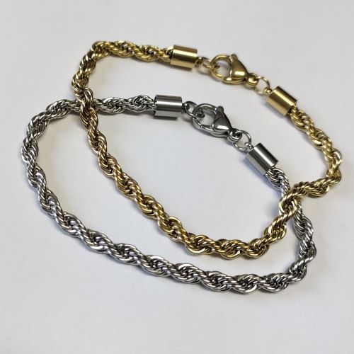mollive STAINLESS STEEL ROPE CHAIN BRACELET.