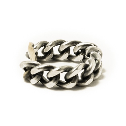 VINTAGE FIGARO CHAIN RING SILVER&BRASS