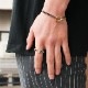 VINTAGE FIGARO CHAIN RING SILVER&BRASS