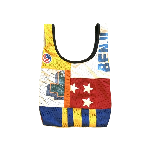 redad uniform patchwork bag