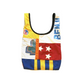 redad uniform patchwork bag