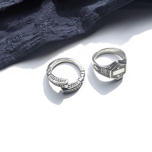 TUAREG SILVER RING HEX