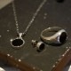 ONYX FLAT ROUND NECKLACE