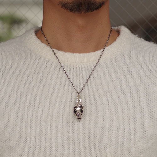 WOLFSKULL CHARM-silver