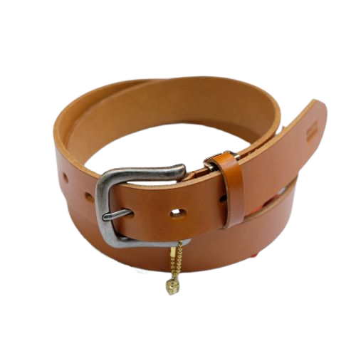 SIMPLE LETHER BELT WITH DICE PENDANT MADE IN JAPAN