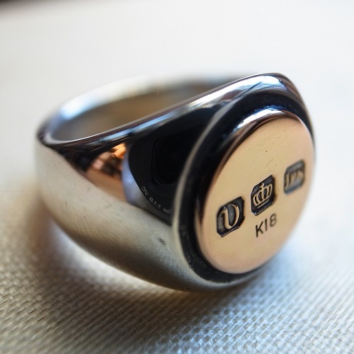 ���Ρ��ޥ���湯�󤵤����ѥ�ǥ� HALLMARK LARGE 18KPG �� SILVER RING
