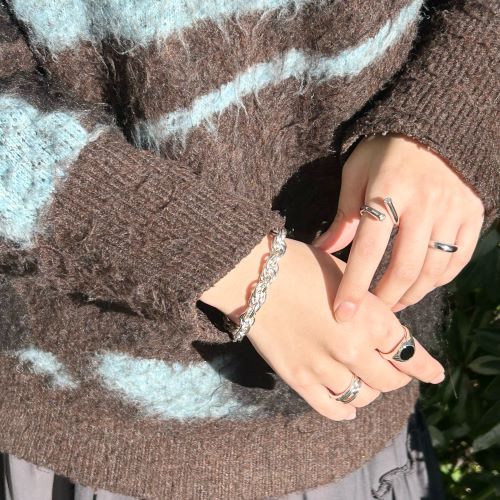 mollive BIG ROPE CHAIN BRACELET SILVER COATING L.
