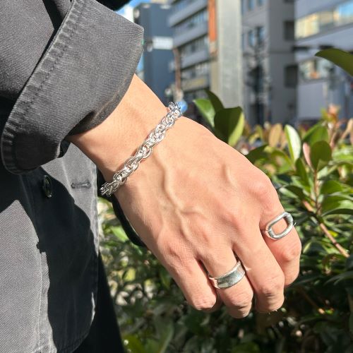 mollive BIG ROPE CHAIN BRACELET SILVER COATING L.
