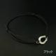 Medium Horseshoe Cord Bracelet - Silver w/CZƣѥǥ