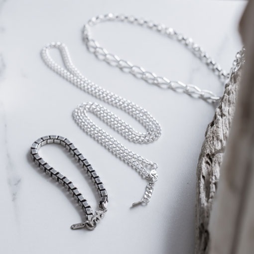 ƣ򤵤󡦥ΡޥܹϡJ01ϡSILVER CHAIN NECKLACE TYPE3