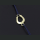 K18 Small Horseshoe Cord Bracelet-Plane