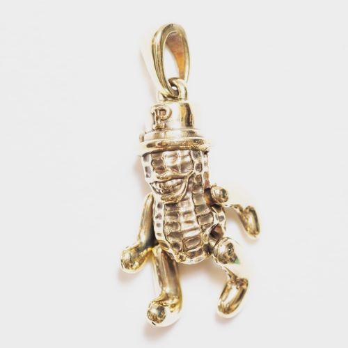 TEDDY PEANUTS (brass) PENDANT