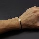 30%պ߸˸¤Smooth Cross Medium Cord Bracelet - Silver w/CZ