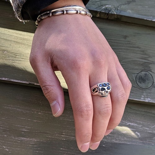 JIMSKULL RING JOHNNY DEPP MODEL ONYX&ONYX