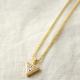 TRIANGLE CZ GOLD NECKLACE