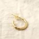 18K GOLD SIMPLE PIERCE / L